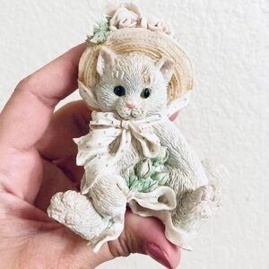 Calico Kittens Our Friendship Blossomed From the Heart 627887 Cat Enesco VTG